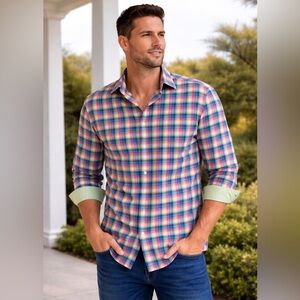 Bugatchi Multicolor Plaid Men's Shirt
